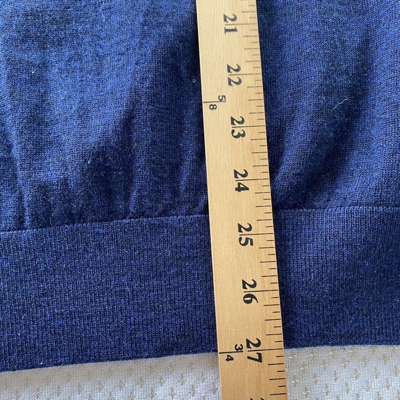 GAP Merino Wool Sweater Crew Neck Pullover Large blue Lightweight preppy - Picture 5 of 7